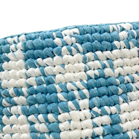 PRADA Crochet bucket hat Size S Viscose Rayon 100% White/Light Blue - Picture 6 of 14